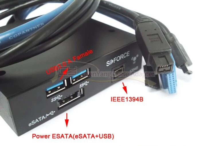 20 шт./лот USB 3 0 2 порта и Firewire 800 IEEE 1394 1394B Power Esata Передняя панель 5 &quotFloppy Bay бесплатная