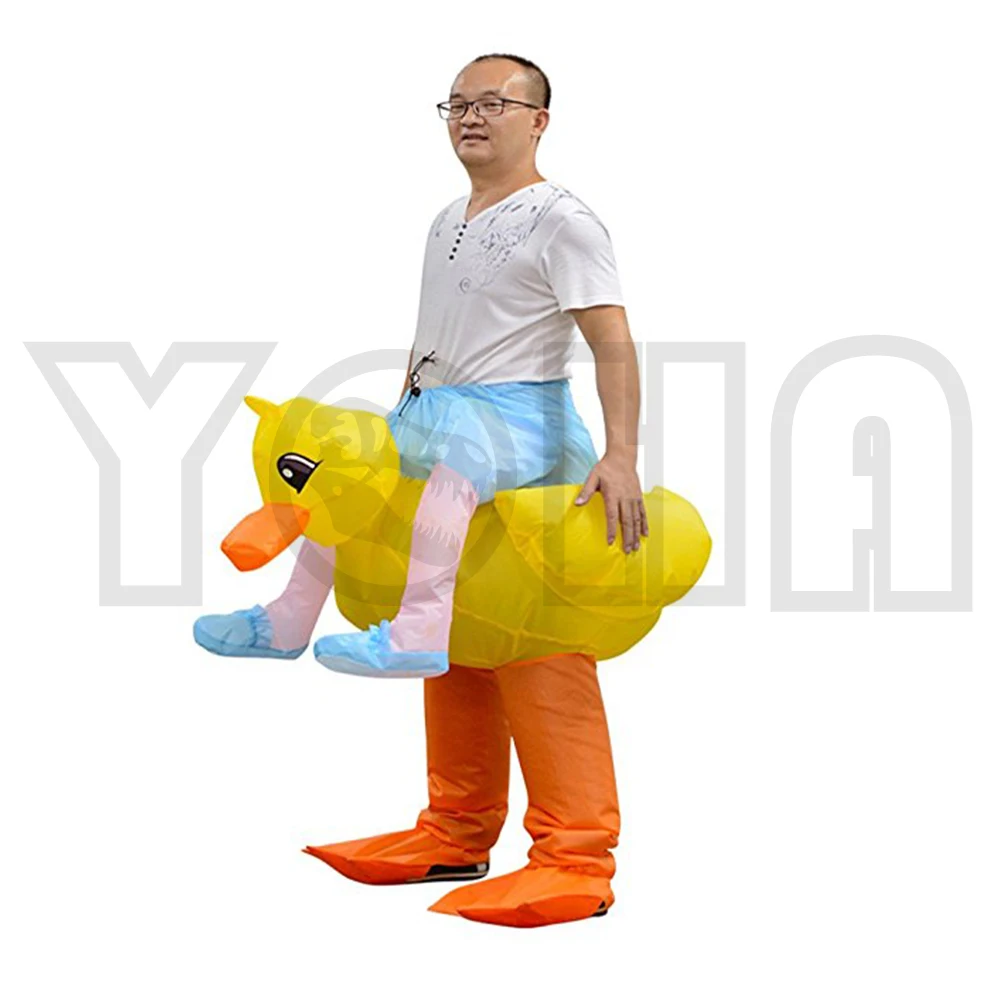 Взрослый надувной костюм Хэллоуина Рождественский Утки Blowup Косплэй Детский для
