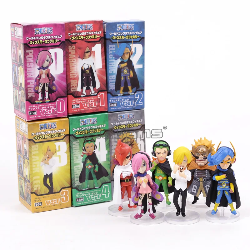 boxed Одна деталь WCF Vinsmoke Reiju/Judge/Ichljl/Sanji/Yonjin/Niji фигурки модели из ПВХ игрушки с коробкой 6 шт./компл - Цвет: boxed