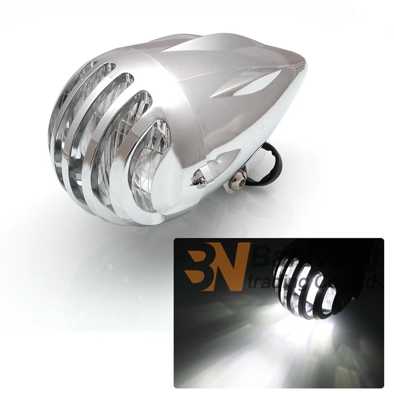 Мотоциклетный металлический забор передняя фара в форме пули для Honda Shadow VT400 750 MAGNA