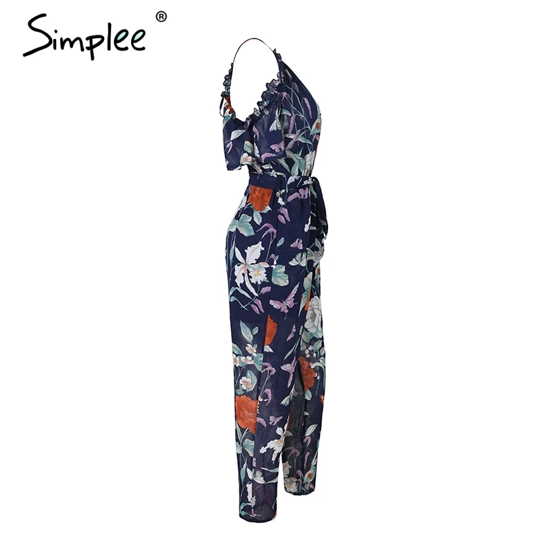 Simplee сексуальное с открытыми плечами длинный Детский комбинезон в стиле Бохо