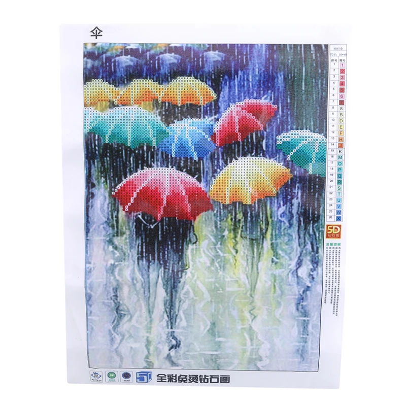 Вышивка дождливый день полная дрель Зонт крестом Набор для квадратной живописи