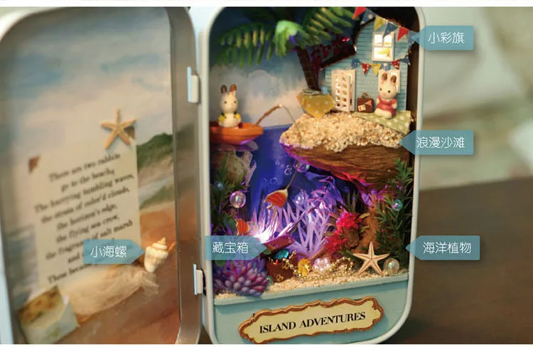 Миниатюрный Кукольный дом 3D Деревянный Пазл сделай сам миниатюры мебельный