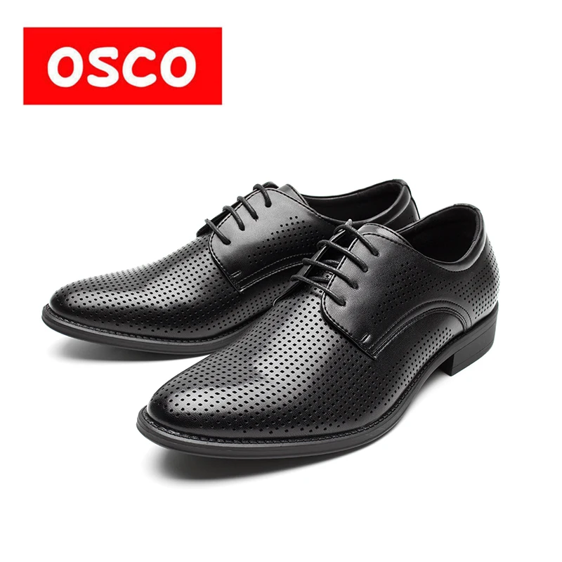 OSCO Office Oxfords Hollow Breathable Shoes Men 2018 Summer British Dress Punch Sandals Business Casual | Обувь