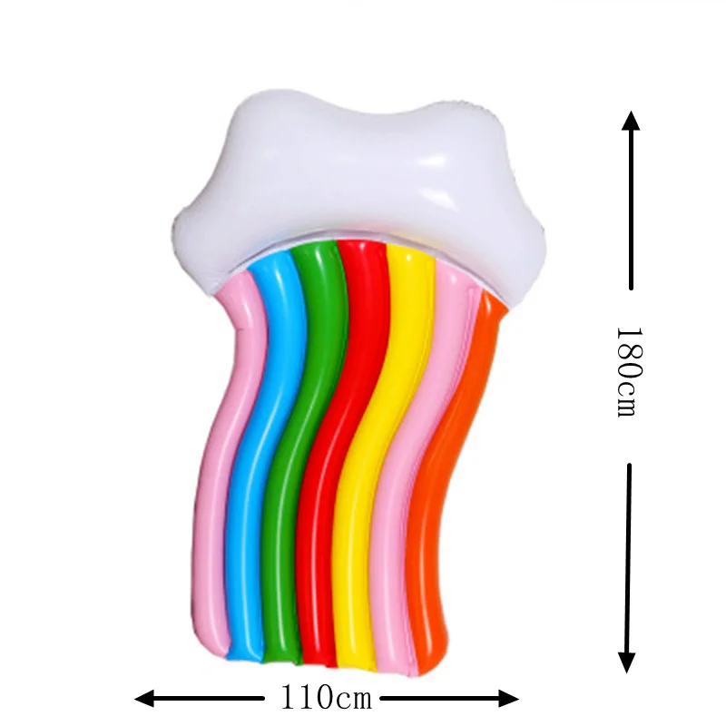 180 см надувной поплавок Радужный плот аксессуары для бассейна ПВХ воздушный