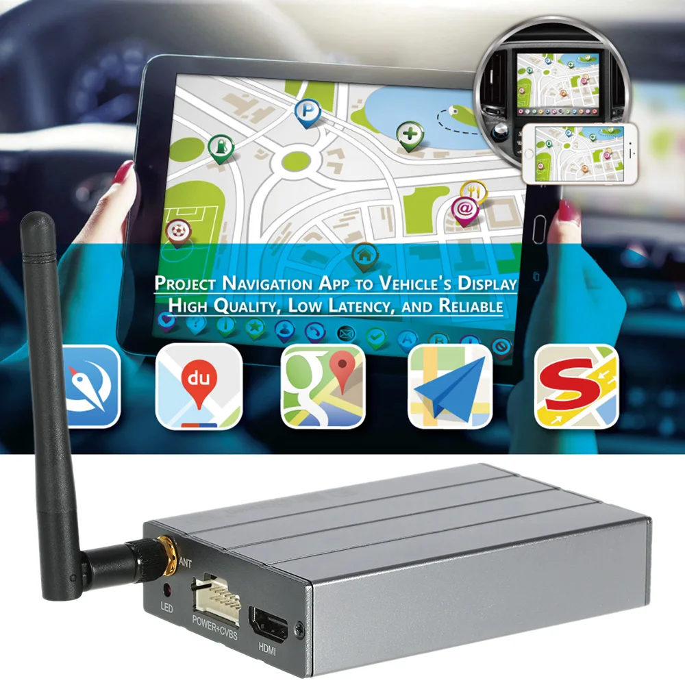 MiraScreen автомобильный wi fi дисплей ключ зеркало HD коробка трансляция Miracast DLNA gps
