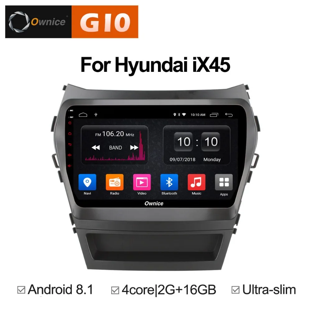 Android 8 1 4 ядра 2 Гб ОЗУ + 16 ПЗУ Автомобильный DVD плеер для Hyundai IX45 Santa FE 2015 2017 GPS Navi Радио