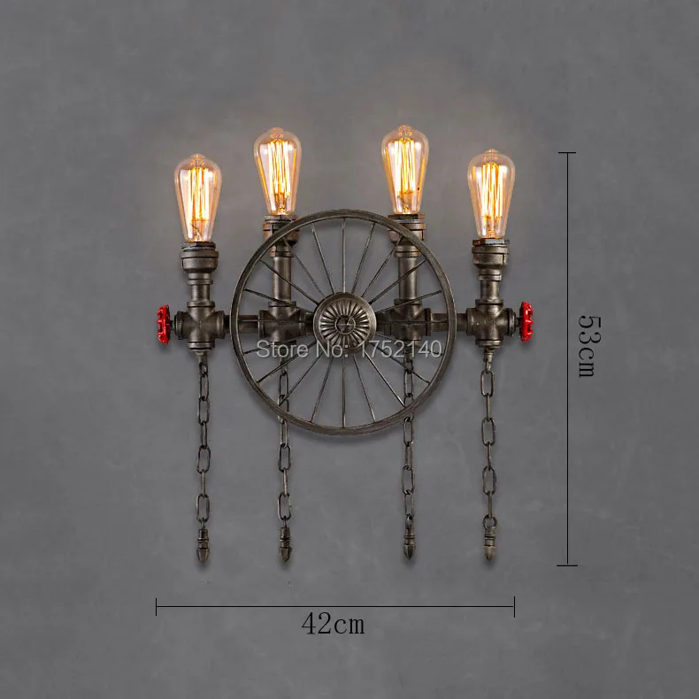 Винтажный Железный настенный светильник в стиле лофт. Креативная велосипедная