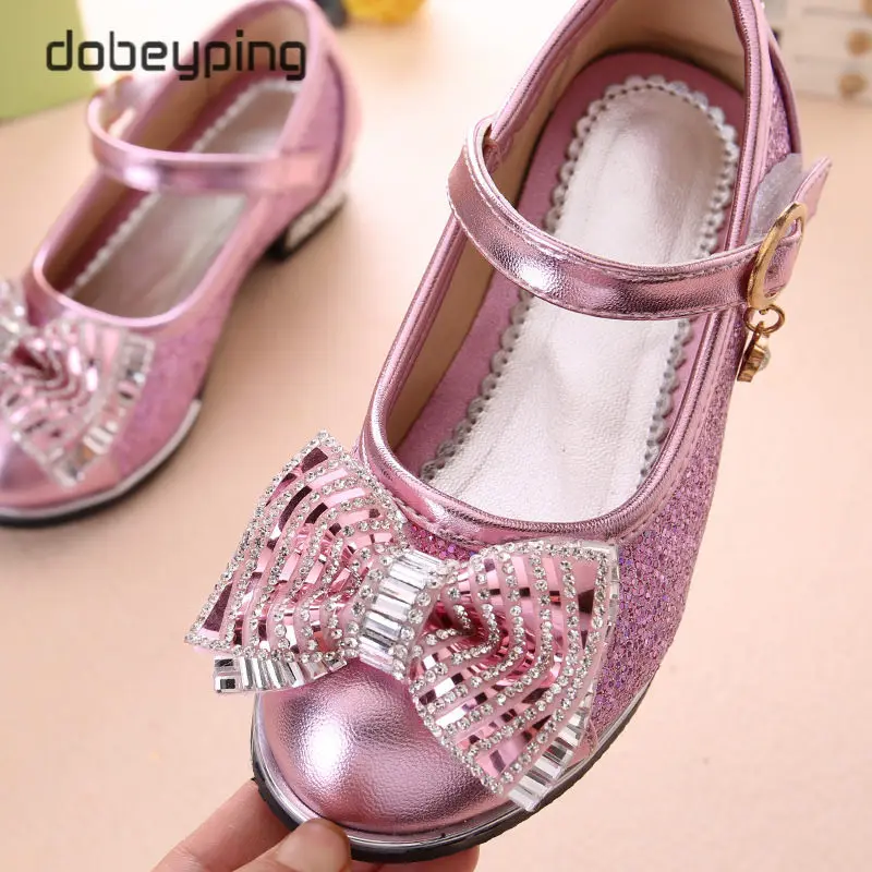 Children Shoes Autumn Fashion Girls Brand Casual Sneakers Kids PU Leather Sneaker Gold Solid Princess | Детская одежда и обувь