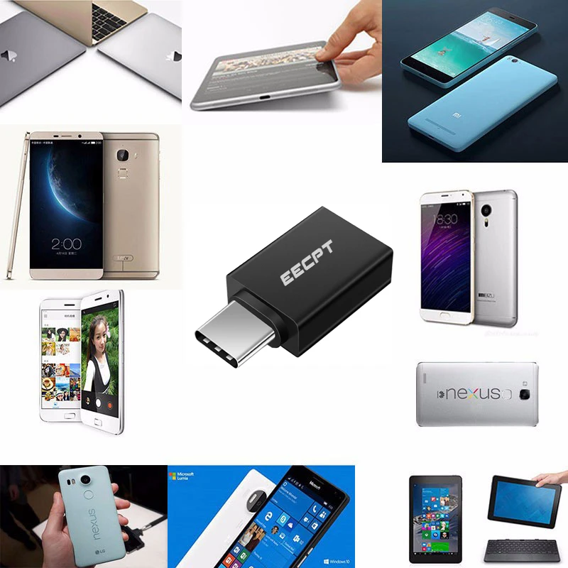 EECPT 10 шт. в упаковке USB OTG type C адаптер USB C к USB 3,0 OTG кабель type-C разъем адаптера для Macbook samsung S10 S9 huawei P20