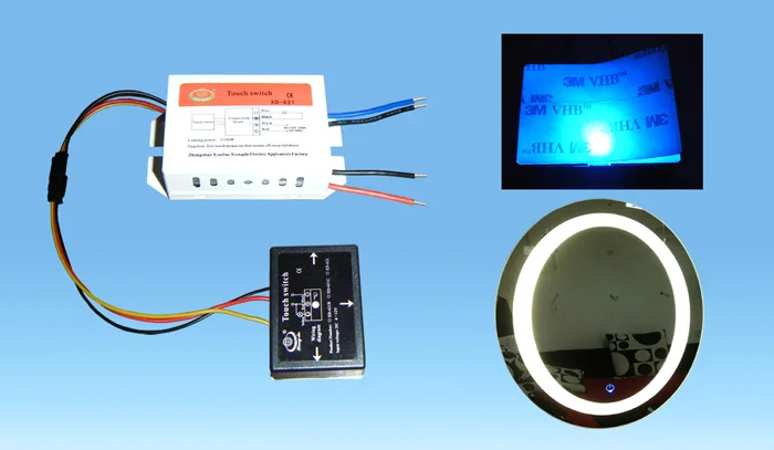 1 шт./лот 220 В ванное зеркало сенсорный выключатель для ванной LED
