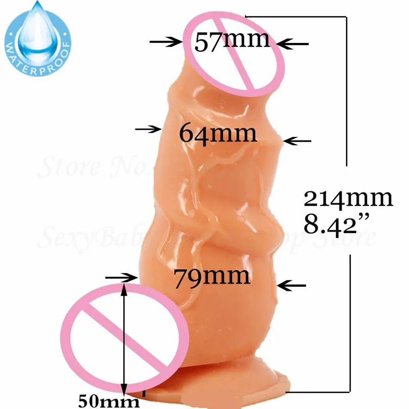 Огромный фаллоимитатор с присоской большой реалистичный пенис ребристый