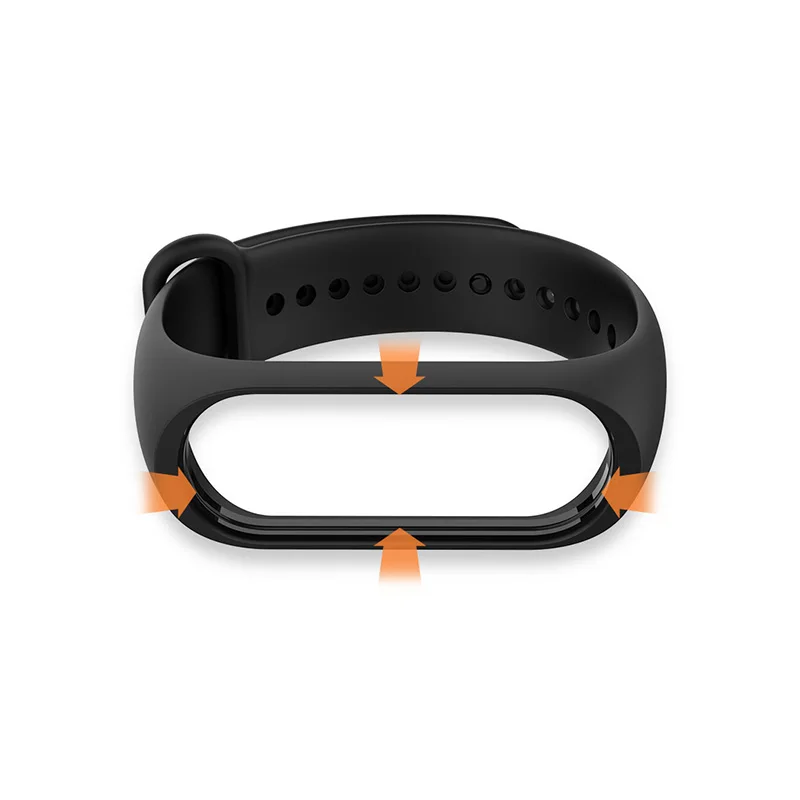 Black Крепление для спортивной камеры Xiao mi Цвет ремень для Xiaomi mi Band 3/4 mi band 3/4 двойной Материал процесс синтеза мульти Цвет браслет - Цвет: Black
