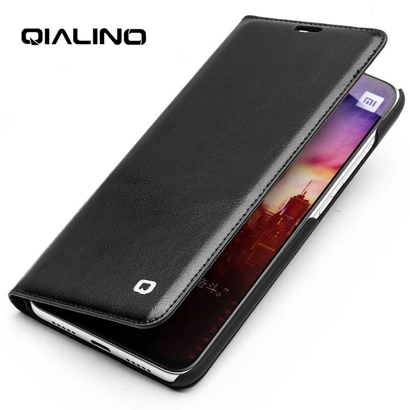 Чехол-книжка QIALINO для Xiaomi Mi 8 6 21 дюйма из натуральной кожи с отделением карт |