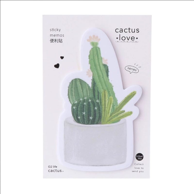 2018 Cactus Дизайн заметки Тетрадь Блокнот Бумага Стикеры канцелярские | Канцтовары
