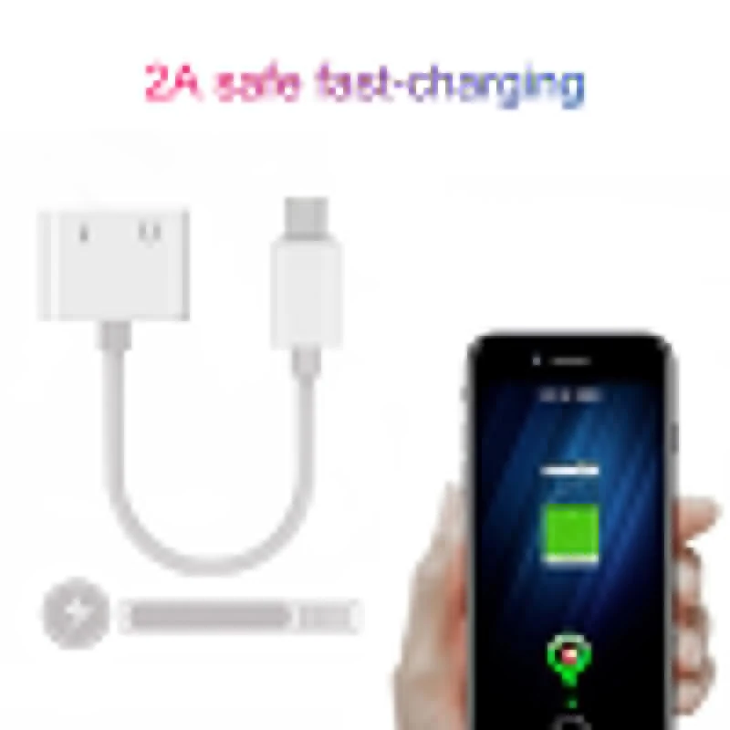 Адаптер преобразователя разветвителя зарядки для iPhone X XR XS адаптер 7 8 Plus
