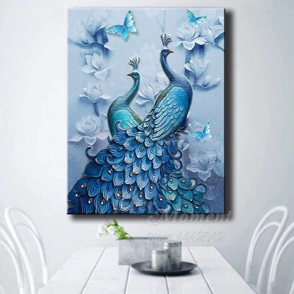 Когда нибудь момент алмазов картина ручной работы павлин цветок бабочка вышивка