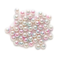 2 color gradient round abs acrylic pearl imitation findings jewelry making spacer beads 8 10mm