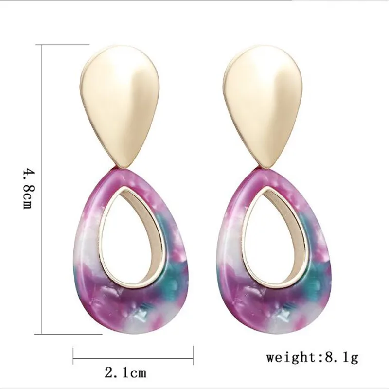 Korean Teardrop Earrings For Women Vintage Acetic Acid Dangle Female Fashion statement Jewelry Gifts Wholesale | Украшения и
