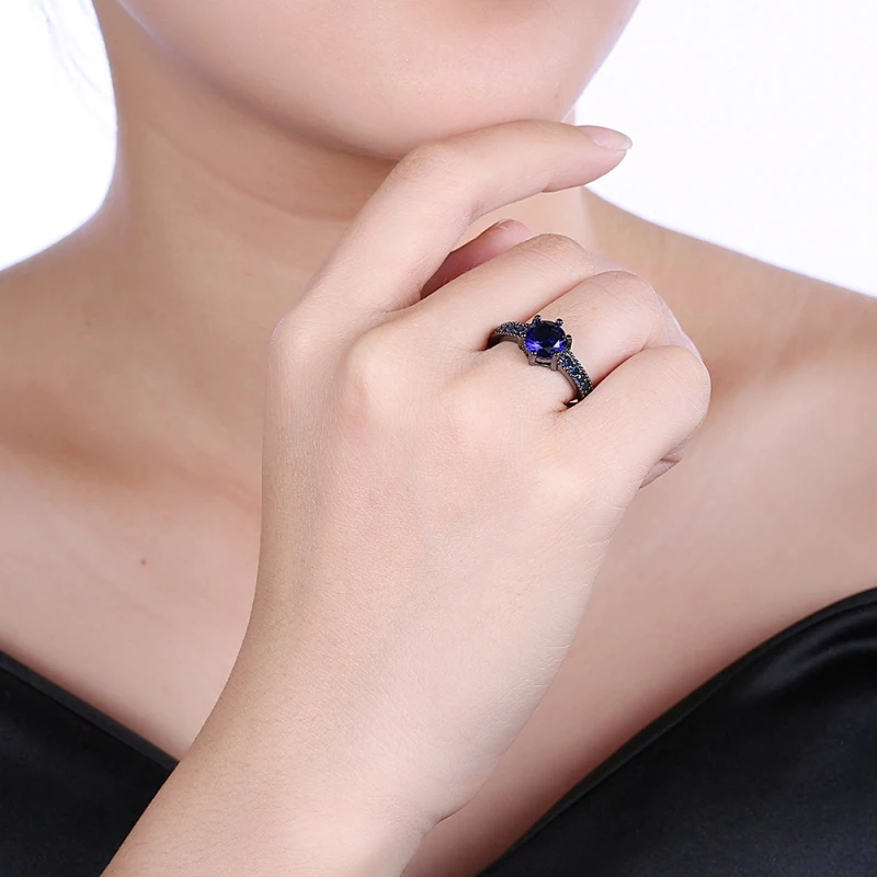 Модные кольца для женщин милые стильные обручальные с розовым и голубым