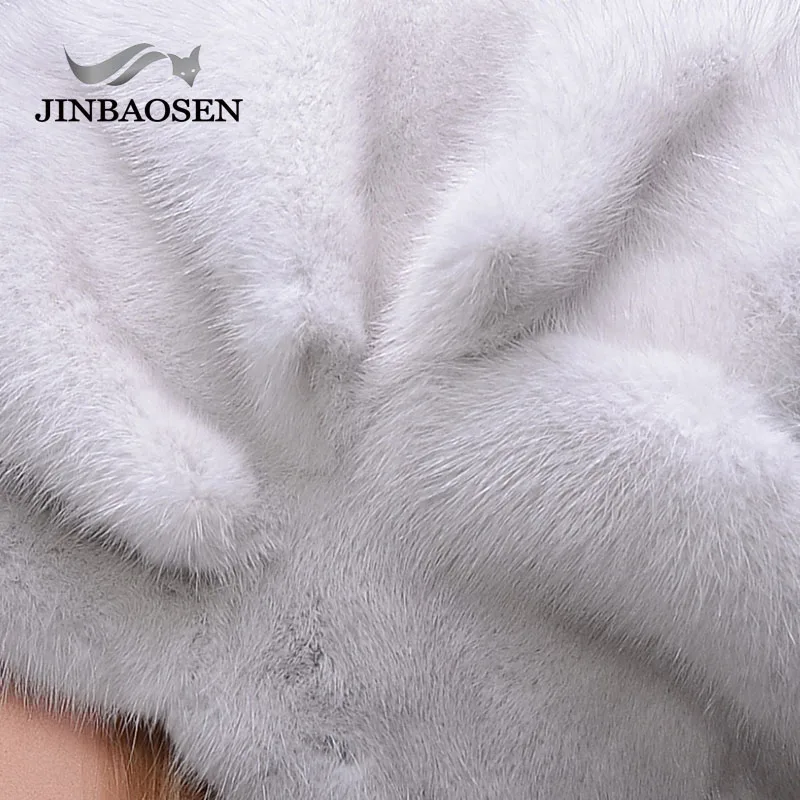 JINBAOSEN,, Русская женская меховая шапка, полностью замшевая шапка, роскошная модная зимняя Толстая теплая шапка высокого качества, Рождественская меховая шапка