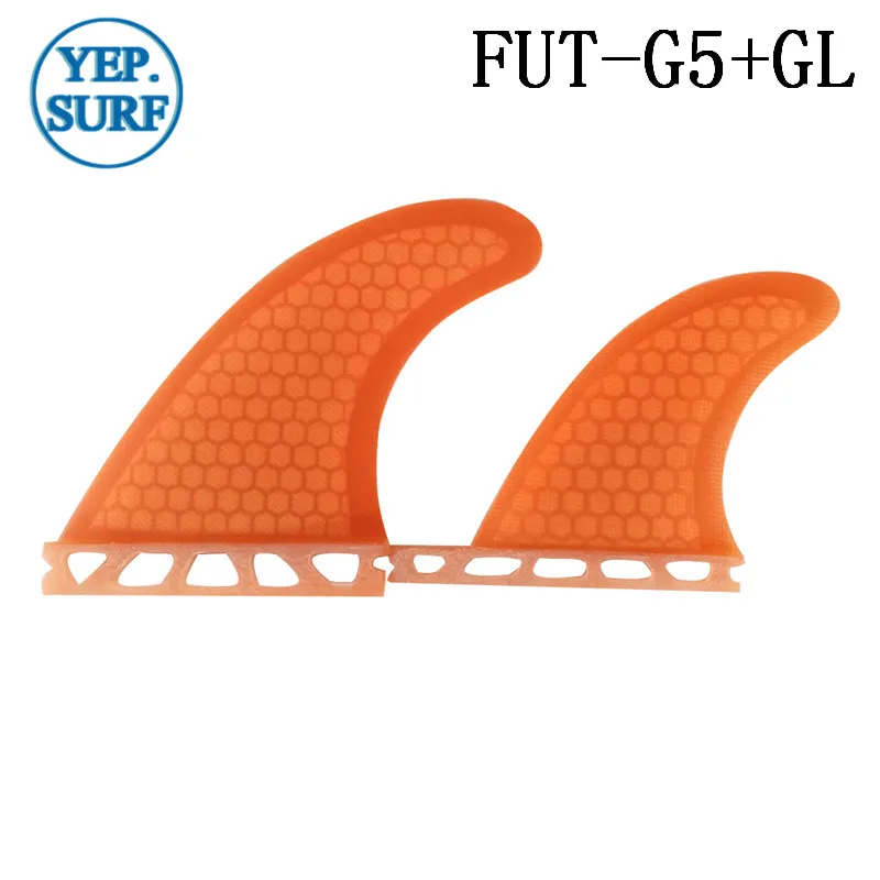 Future G5 + GL оранжевая доска для серфинга fin quad Набор стекловолокна honeycomb