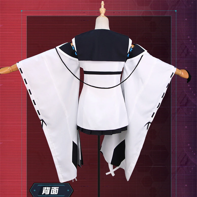 Игра Azur Lane Kawakaze Косплэй костюм белого цвета борется с матроска кимоно боевой