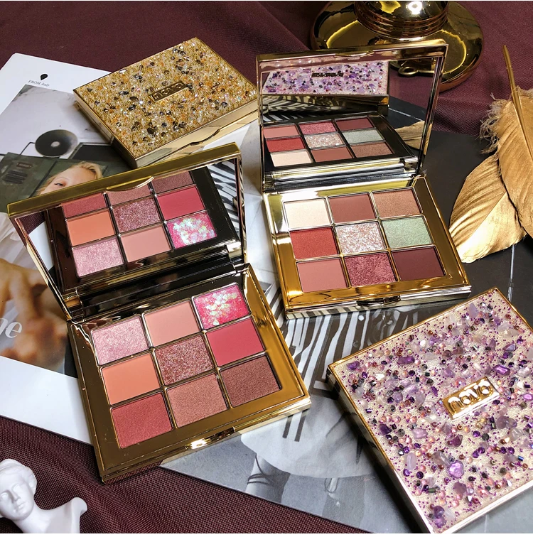Бренд Shimmer Matte Makeup Pallete 9 цветов блеск прессованные тени для век Палитра бриллиантов макияж тени для век Палитра для пигментов косметика