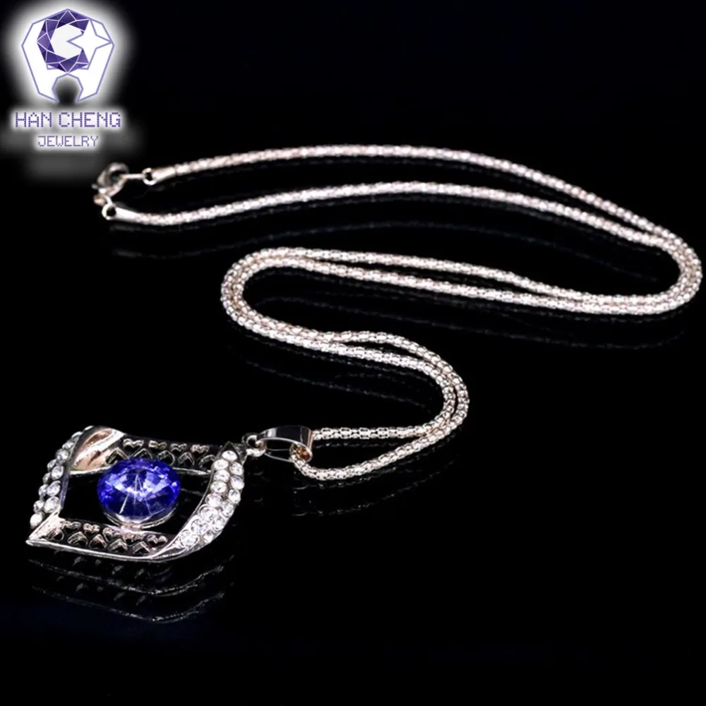 Модные 3D Резные Стразы с полыми кристаллами ожерелья и подвески золотым