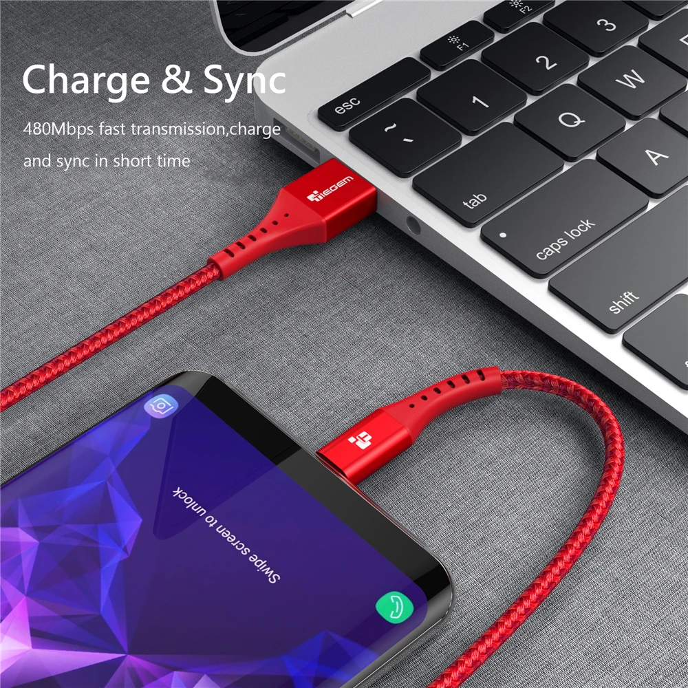 TIEGEM Micro USB кабель для Xiaomi Note 2.4A, ВЫСОКАЯ ЧЁТКОСТЬ, быстро заряжающийся мобильный телефон USB кабель для samsung S7 Android Зарядное устройство USB кабель 2 м 3 м