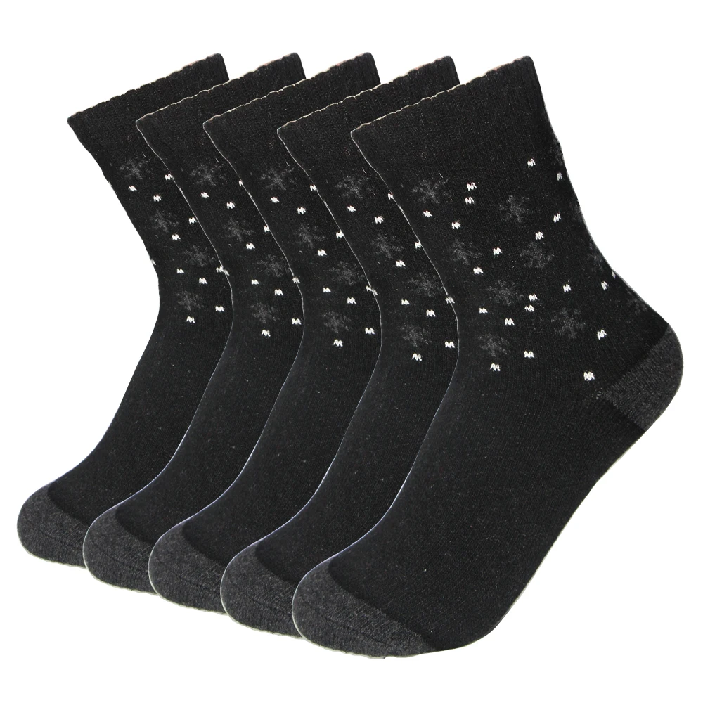 Женские теплые носки из кроличьей шерсти удобные модные женские милые с узором в