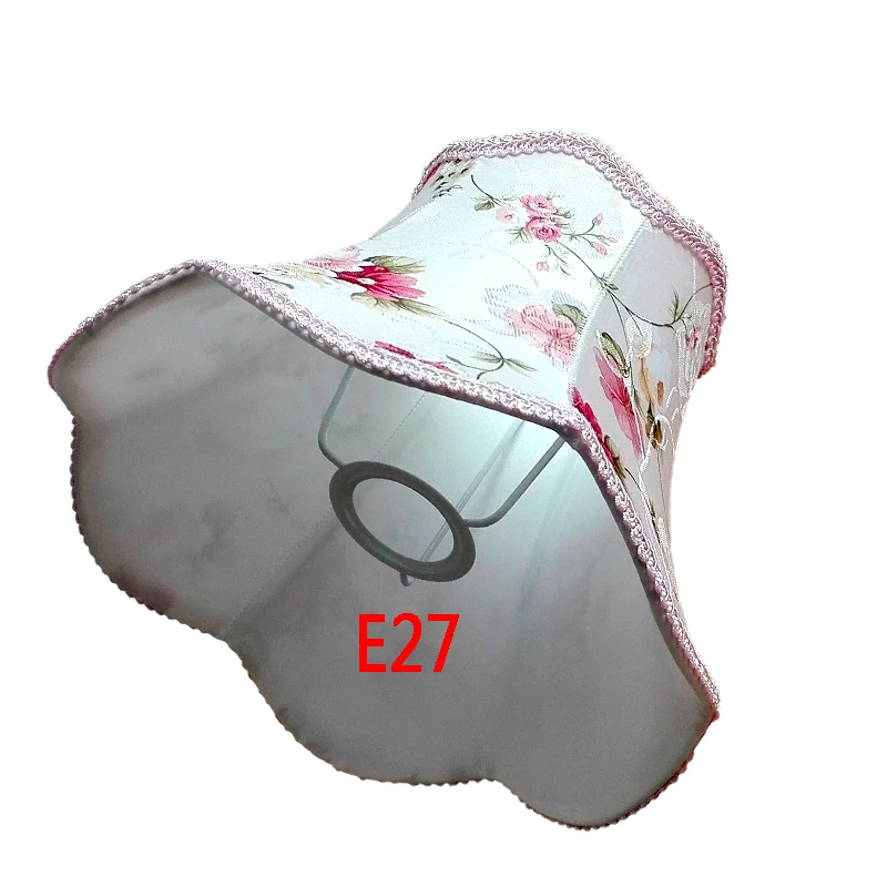 Белый рис абстрактный узор E27 абажур для настольной лампы текстильные ткани
