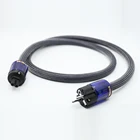 Одна штука Высокое качество Чистая медь Schuko шнур питания кабель Audiophile шнур питания штепсельная вилка Schuko с рис. 8 IEC шнур переменного тока