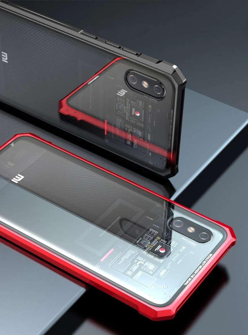 Для Xiaomi mi 8 чехол Роскошный Жесткий металлический алюминиевый сплав прозрачное стекло Броня противоударный чехол для телефона mi 8 Explorer чехол