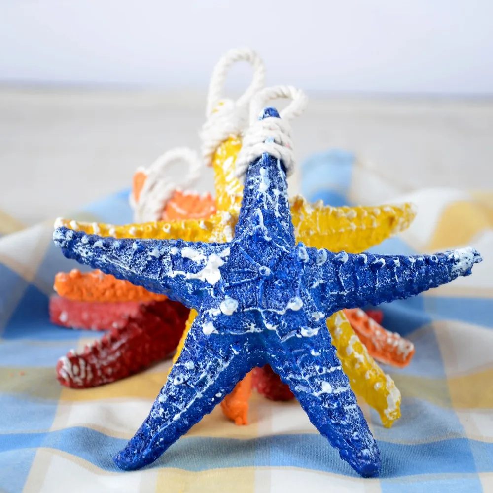 

1Pcs creative Colorful Starfishe DIY Artificial Natural Finger sea star wedding Home Bar Wall Decorative crafts 13*13cm
