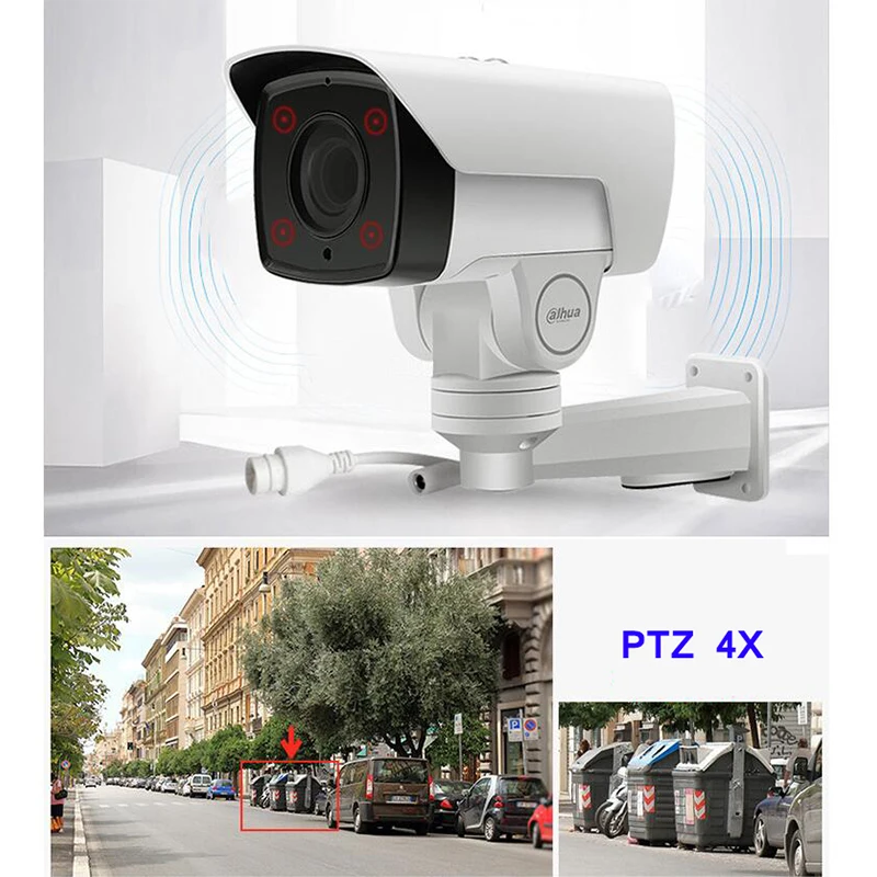 Dahua 2mp PTZ пуля ip камеры 4X двигателя зум 2 8 мм 11 H.265 POE инфракрасный 60 м Пан 250 Tilt 65