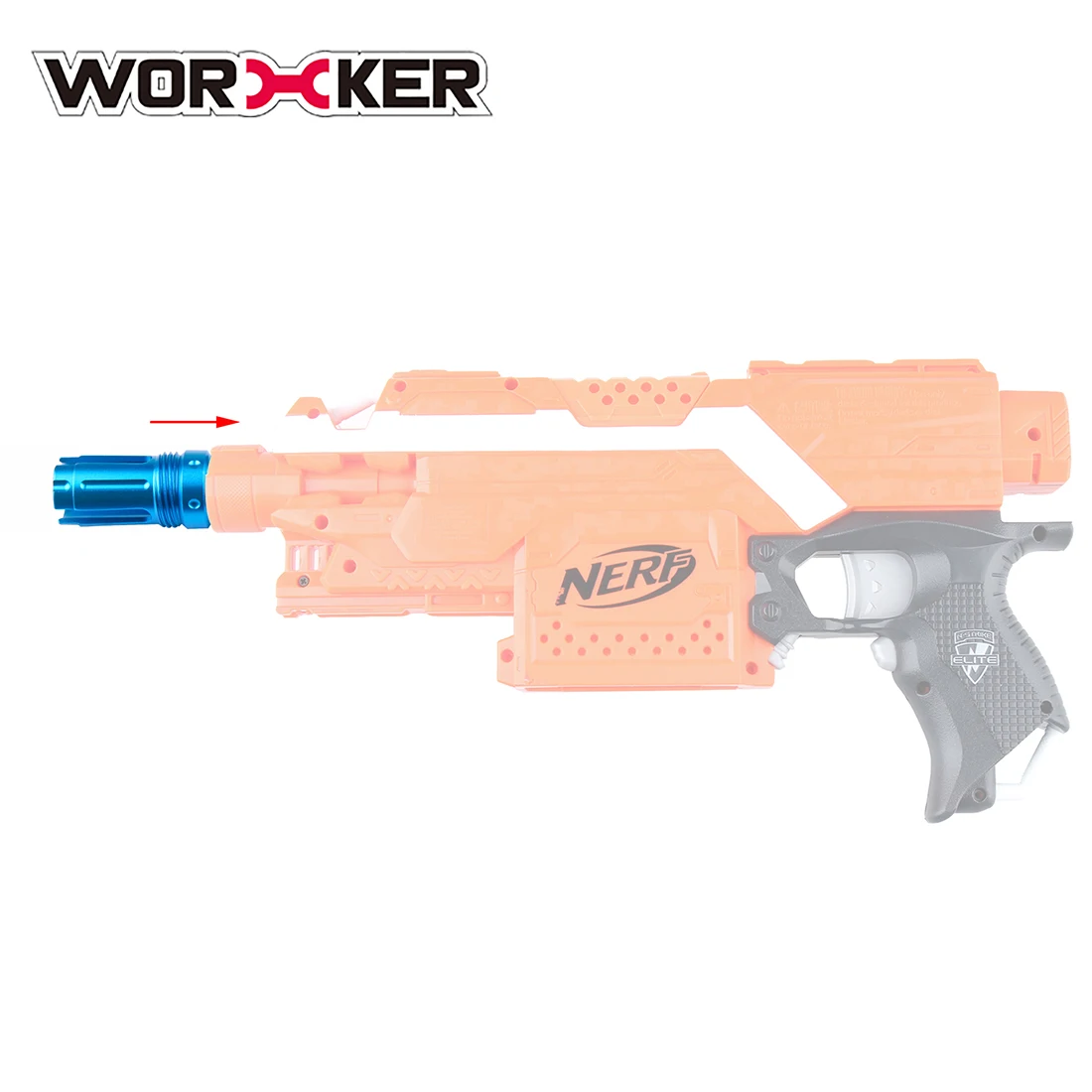 Worker Trident Barrel декоративная крышка с резьбой для LH Vector Gen.2/JM GEN.8/9 с 19 мм Внутренний Зуб Передняя Труба декоратор