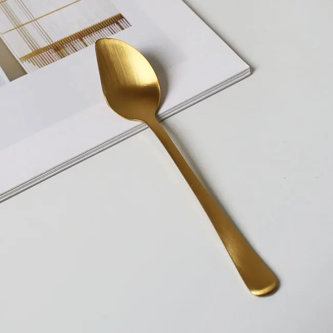 Cake spoon Креативная Золотая ложка для мороженого из нержавеющей стали для торта из Awberry фрукты Совок из говядины лопатка Keuken аксессуары нож для масла 1 шт - Цвет: Cake spoon