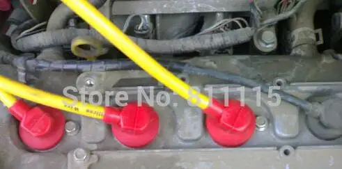 Комплект высоковольтных проводов зажигания для свечей Santana 3000 подцилиндрическая