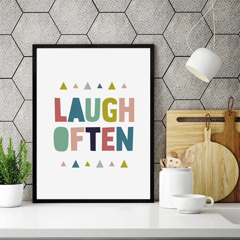 Цитата &quotсмеяться часто&quot холст печать постер настенные фотографии для