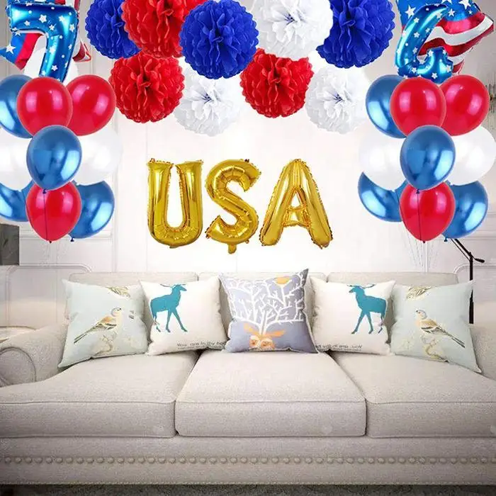 Американский День Независимости набор воздушных шаров 18 дюймов алюминиевая