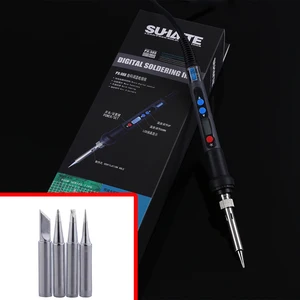 Электрический паяльник 90 Вт 110 В220 В с цифровым ЖК-дисплеем, сварочные паяльные инструменты с наконечниками для припоя