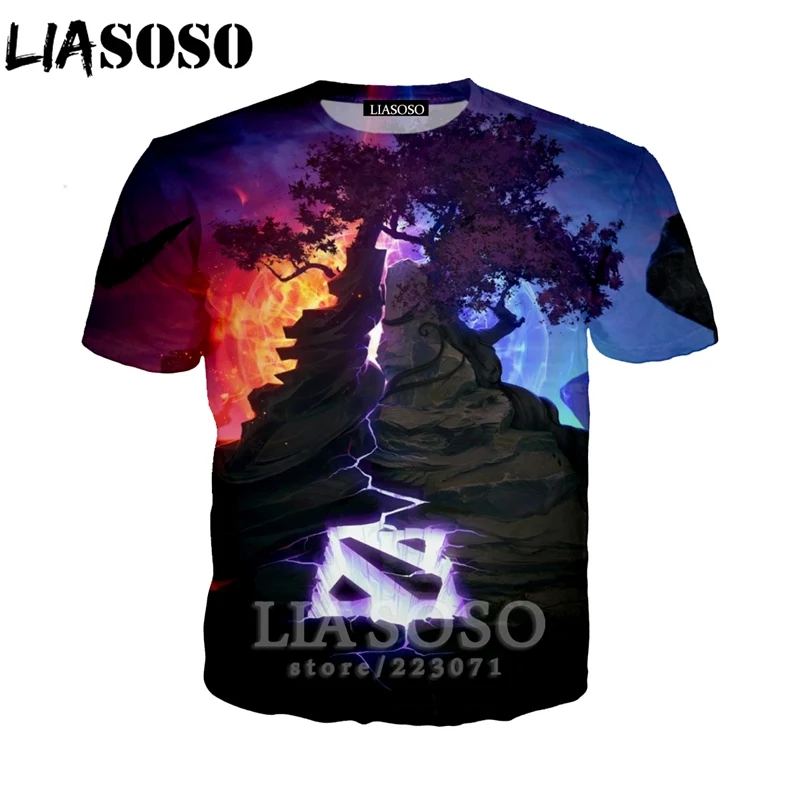 LIASOSO Новый Модный свитшот с 3D принтом для мужчин и женщин видеоигра Dota 2 футболка