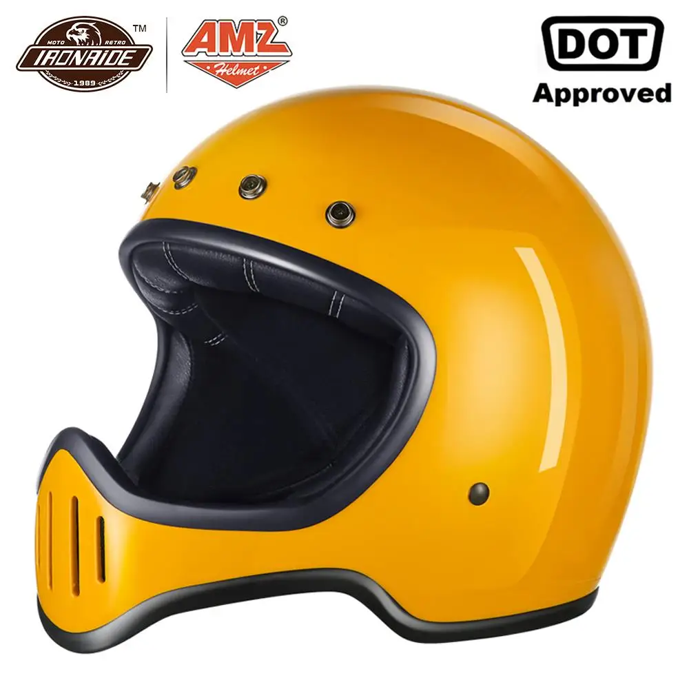AMZ стекловолокно Moto rcycle шлем для мужчин cross casco moto rbike полное лицо cascos para Bike DOT