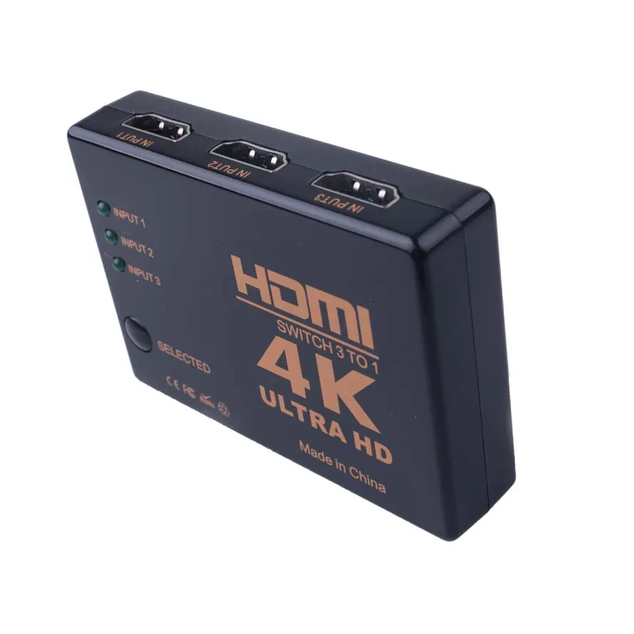 Elitooop 4K * 2K 3 входа в 1 выход HDMI Коммутатор концентратор сплиттер тв переключатель