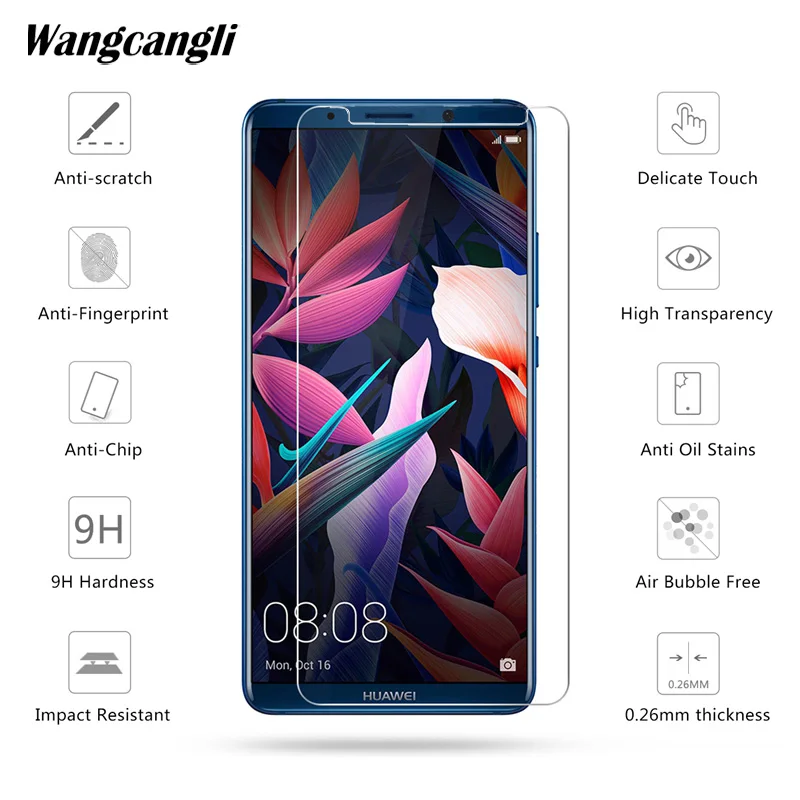 Защитное стекло 2.5D hd для huawei p smart 2018 простое в установке покрытие mate 10 pro|Защитные