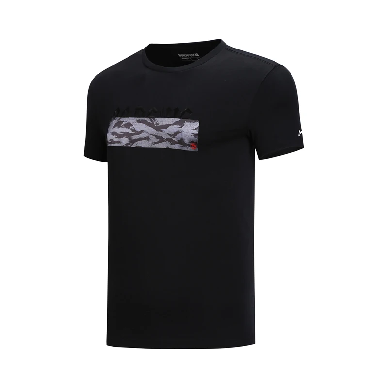 Li-Ning Men Basketball Culture Jersey BAD FIVE Breathable Regular Fit LiNing 100%Cotton Sports T-Shirts Tee Tops AHSN303 CJAS18 | Спорт и