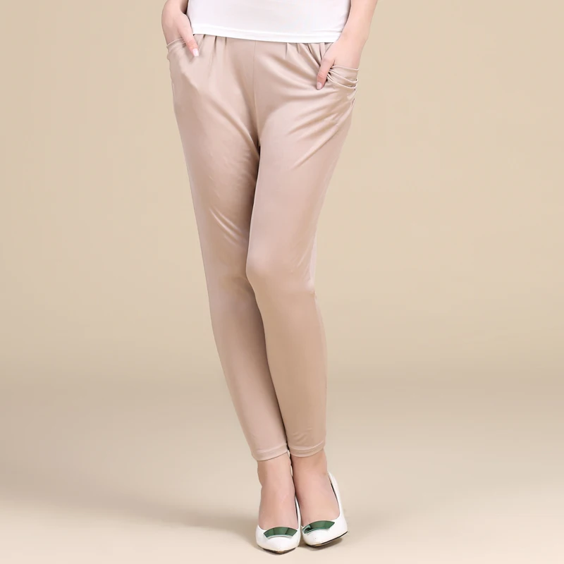 Вязаные шаровары из натурального шелка летние повседневные штаны для ног