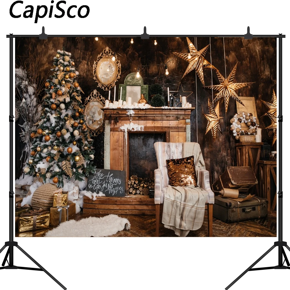 Фон для фотосъемки с изображением семейной рождественской елки | Электроника