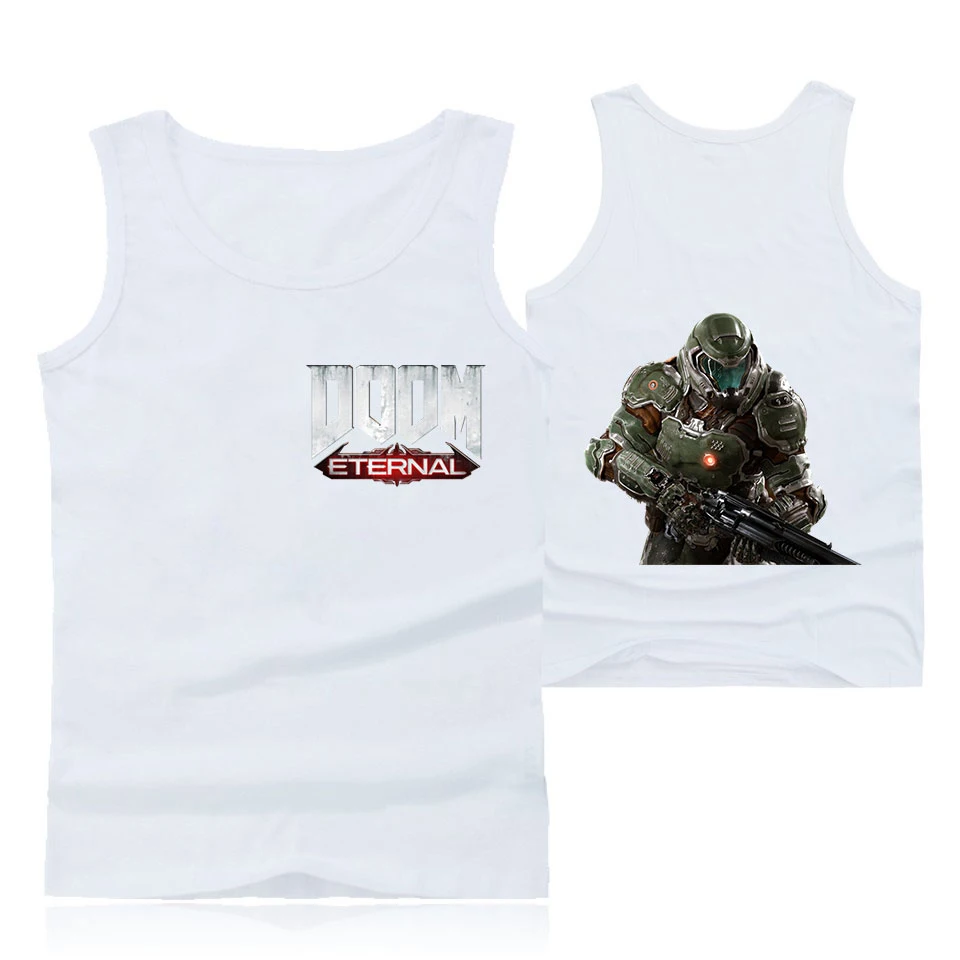LUCKYFIRDAYF Doom Eternal Топы на бретельках Повседневная модная одежда с круглым вырезом